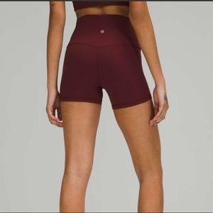 Lululemon Align Shorts 4”- Red Merlot
